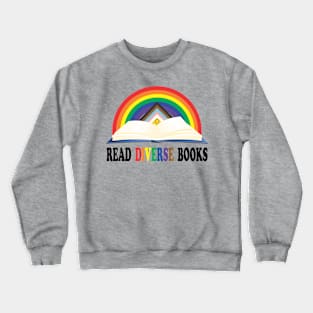 Read Diverse Books Inclusive Rainbow Crewneck Sweatshirt